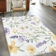thumbnail image 3 of Purple Yellow Floral Area Rug 3x5 Washable Rug Non Slip Watercolor Wildflowers Botanical Large Area Rug Indoor Floor Carpet for Entryway Bedroom Kitchen Living Room Home Office Dining Room Nursery, 3 of 8