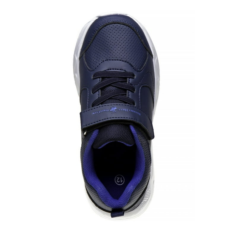 Beverly Hills Lace up vamp with hook and loop closure kids sneakers Navy Blue Size 11 Walmart