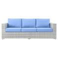 thumbnail image 4 of Modway Convene Outdoor Patio Sofa in Light Gray Light Blue, 4 of 8