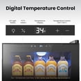 thumbnail image 5 of Yeego 136 Can Beverage Refrigerator Cooler, 3.4 cu.ft. Beverage Fridge with Glass Door for Home/Bar/Office, Black, 5 of 9