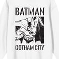 thumbnail image 6 of Batman Gotham City Black and White Superhero Women's White Crew Neck Fleece Sweatshirt-Large, 6 of 7