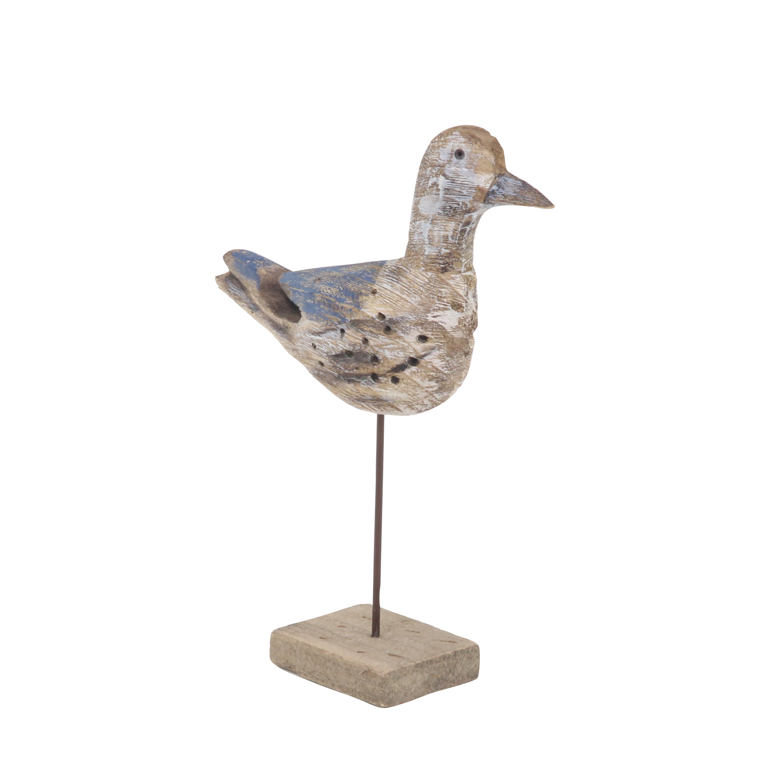 11"W, 14"H Brown Wood Bird Sculpture, by DecMode (3 Count)