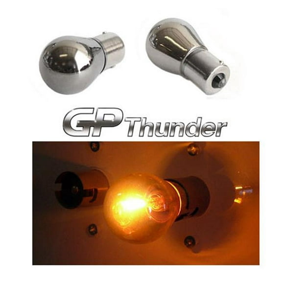 GP-Thunder GP-1156-CA Chrome Argent Ambre Ampoule Broche Droite