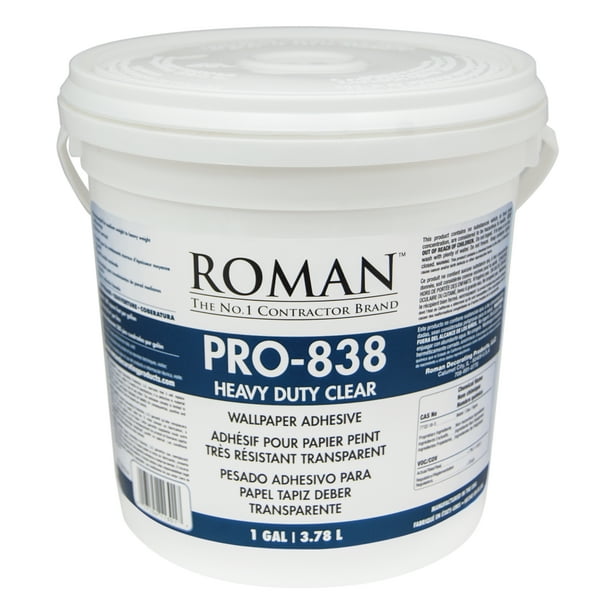 Roman Pro 838 Heavy Duty Clear Wallpaper Adhesive 1 Gallon 300 Sq Ft Walmart Com Walmart Com