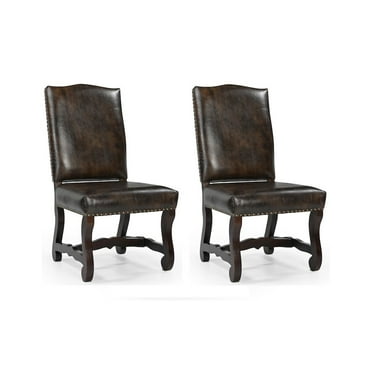 Taran Designs Kenneth Solid Wood Dining Chairs (Set of 2) in Dark Brown