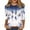 Blue, variant on Women's Casual Leaf Print 3/4 Sleeve Blouse Soft Lightweight Top for Spring and Summer Fashion Basic Tee Tops