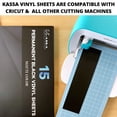 thumbnail image 4 of Kassa 15-Piece Permanent Vinyl Sheets - Black | 12" x 12" with a Transfer Sheet Included | Compatible with Cricut, Silhouette & Other Cutting Machines | For DIY Art Projects, Styling & Decorating, 4 of 4