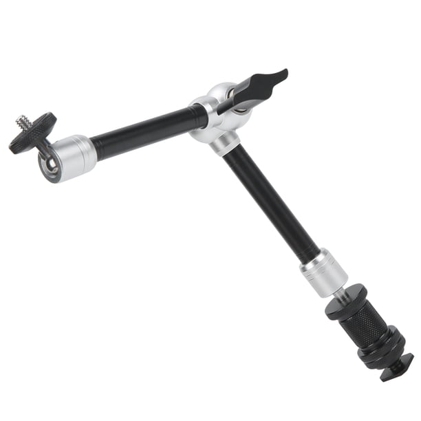 Brazo Articulado, Aleación de Aluminio Aleay Ajustable Arma de Fricción de Plata Con Tornillo de 1/4 Pulgadas para el Monitor DV para Micrófono para el monitor lcd para luces de