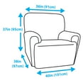 thumbnail image 2 of Maytex Embossed Diamond Patterned 4-Piece Recliner Stretch Slipcover, Chocolate, 2 of 4