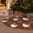 thumbnail image 6 of Yiaed Sloths Need More Coffee Print Christmas Tree Skirt , Tree SkirtsTree Mat for Christmas Winter Holiday Indoor Decorations-30", 6 of 7