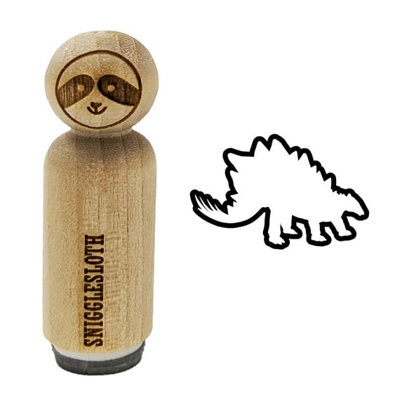 Stegosaurus Dinosaur Outline Rubber Stamp for Scrapbooking Crafting Stamping - Mini 1/2 Inch