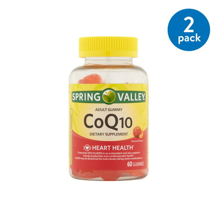 (2 Pack) Spring Valley CoQ10 Adult Gummies, 200 Mg, 60 (Best Rated Coq10 Supplement)