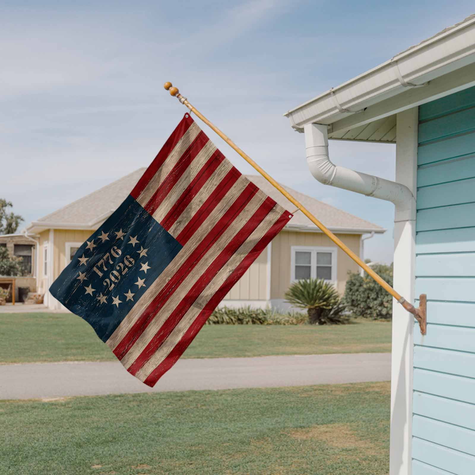 4th of July Flags for Outside 3x5 ft Patriotic Stars Anniversary Outdoor Flags Double Sided Grommets House Banner USA Flag Patio Yard Flag for Outdoor Party Porch Independence Day Decor
