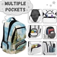 thumbnail image 6 of FKELYI School Backpack for Kids Frangipani Flower Sea Turtle Print Schoolbag 17 Inch School Backpacks Casual Daypack Travel Rucksack Knapsack for Elementary Student, 6 of 6