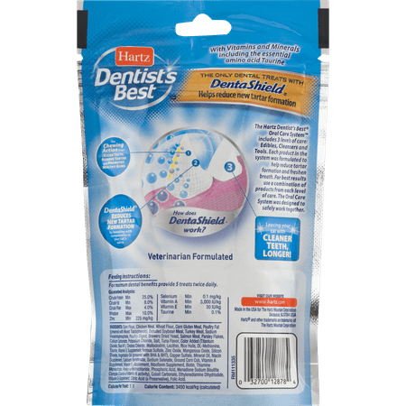 Hartz Dentist's Best Dental Cat Treats, 3 Oz.