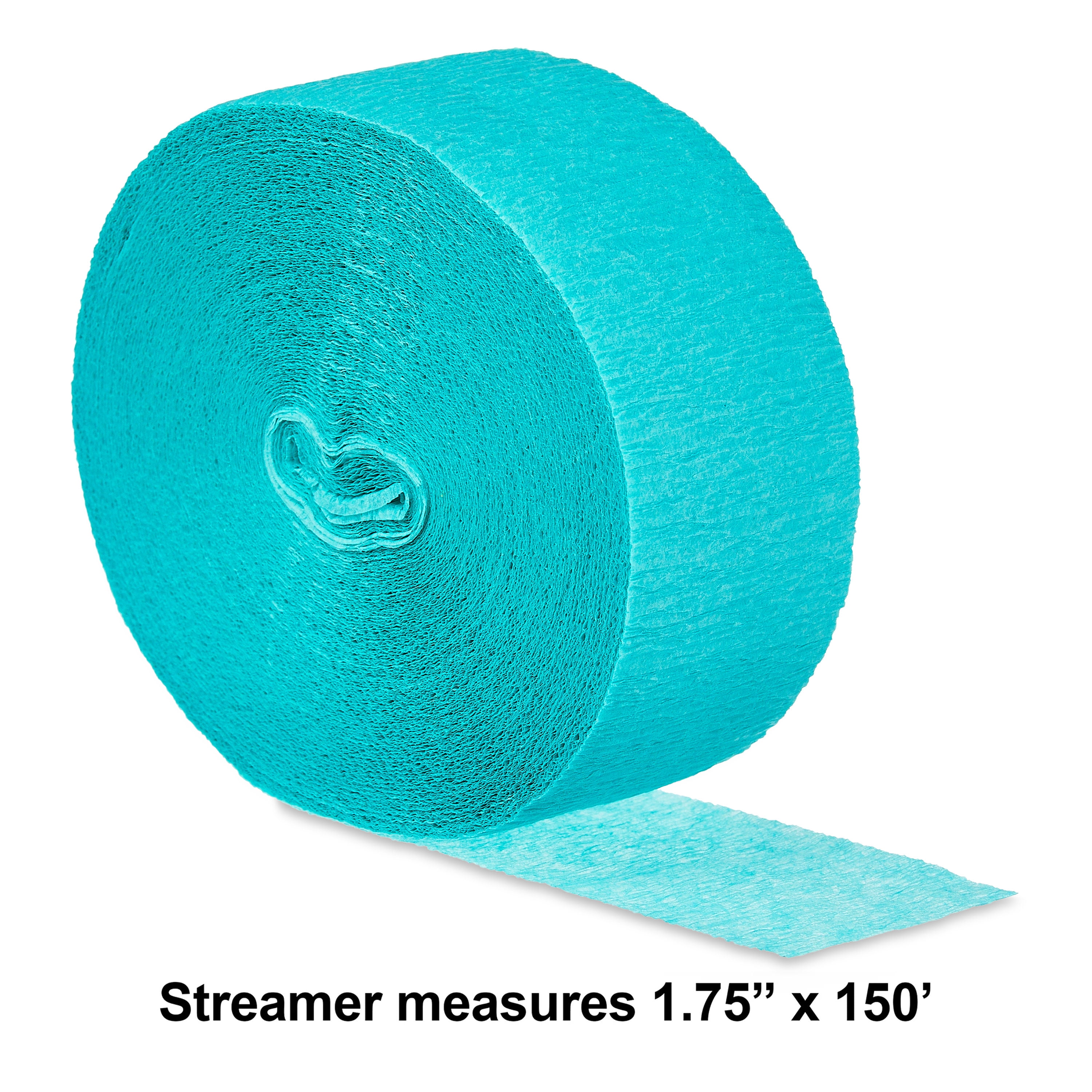 Turquoise Paper Party Streamer, 150', by Way To Celebrate
