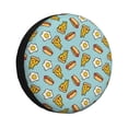 thumbnail image 1 of Fotbe Hot Dog Pizza Funda de Llanta de Repuesto con Estampado, Engrosada, Ajuste Universal para Jeep, Remolque, RV, SUV, Camión-15 inch, 1 of 6