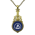 thumbnail image 1 of Microscope Experiment Science Judgment Necklace Antique Guitar Jewelry Music Pendant, 1 of 3