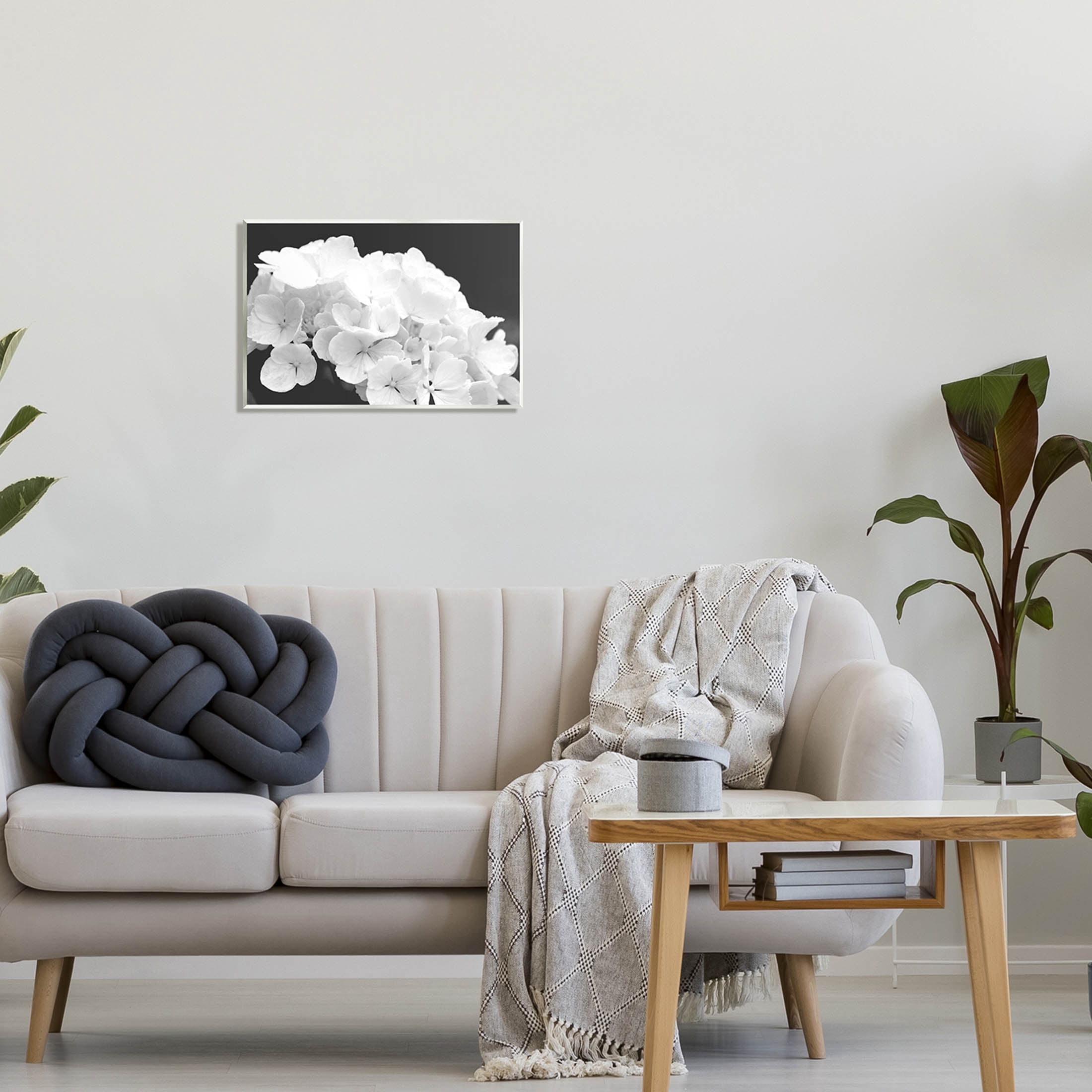 Delicate White Hydrangea Petals Botanical & Floral Photograph Unframed Art Print Wall Art
