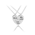 thumbnail image 2 of HomeKingdee 3 Pcs Stainless Steel Personalized Heart Puzzle Necklace with Name Pendants - Family Jewelry Gift for Mother Daughter Valentine's Day Anniversary, 2 of 5