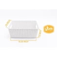 thumbnail image 2 of Plastic Rattan Storage Box Basket Organizer Large #ba426-6 - White Pack of 6, 2 of 7