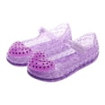 thumbnail image 3 of Mepaouo Girls Princess Dress Sandals Jelly Shoes for Toddler Clear Glitter Mary Jane Flats, 3 of 9