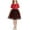 Red, variant on Girls Party dresses Summer Short Sleeve Casual Cute Dresses,Red,5-12Years