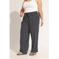 thumbnail image 4 of TIYOMI Women's Hawaiian Pants Plus Size 5X Elastic Stripe High Waisted Dressy Pants Navy Blue Drawstring Summer Lounge Pants With Pockets Beach Outfits Palazzo Pants for Women 5XL 28W, 4 of 8