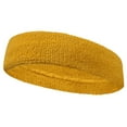 thumbnail image 2 of Couver Large & Thick Plain Solid Basketball Head Sweatband, Solid Gold Yellow, 3 Pack, 2 of 10