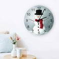 thumbnail image 3 of Bedroom Wall Clock 12 Inch Wall Clock Silent Christmas Snowman Modern Rustic Clocks for Walls Decor Round Clock for Kitchen/Living Room/Bathroom/School/Office 12x12inch, 3 of 8