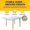 thumbnail image 4 of Blue Seahorse Coastal Table Cloths for 4 Foot Rectangle Tables, Summer Beach Nautical Ocean Coral Patio Waterproof Elastic Fitted Tablecloths, Washable Rectangular Table Cover for Camping, 4 of 8