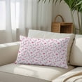 thumbnail image 3 of Pink Spring Floral Queen Size Pillow Cover, Pillowcase Protectors with Zipper, Breathable Decorative Throw Pillow Case Cover, Summer Botanical Elegant Pillow Shams for Couch Sofa 20x30Inch, 3 of 8