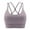 Purple, variant on Strappy Sports Bras for Women - Padded Yoga Gym Bra Low Impact Womens Workout Tops (Black, M)