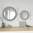 thumbnail image 2 of Silver Jeweled Round Wall Mirror for Wall Decor,24", 2 of 8