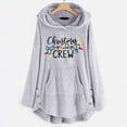 thumbnail image 2 of Abrigo de Invierno de Navidad Para Mujer Tops de Felpa Botones de Impresión Casual Abrigo de Felpa Con Capucha de Manga Larga Odeerbi  ODB191692, 2 of 5