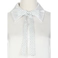 thumbnail image 2 of INSPIRE CHIC Pre-Tied Polka Dots Bowknot Long Ribbon Bow Ties for Women Collar White One Size, 2 of 5