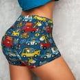 thumbnail image 2 of Yiaed Vehicles Cartoon with Funny Drivers,Animal Drivers Print Women's Athletic Shorts Running Shorts Sporty Short High Waisted Elastic Workout Shorts for Yoga Gym Running & Sports -Medium, 2 of 5