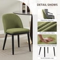 thumbnail image 3 of Upholstered Dining Chairs Set of 6,Modern Fabric Dinner Chairs with Wood Legs,Large Dining Room Kitchen Chairs with High Back and Deep Seat for Dining Room Kitchen Restaurant,Green, 3 of 8