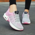 thumbnail image 3 of Elecsop Sneakers for Women, Fashion Air Cushion Mesh Lightweight Breathable Walking Running Shoes for Women, Grey Pink, 3 of 6