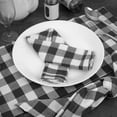 thumbnail image 5 of Fingercraft Dinner Cloth Napkins, Everyday Use, Soft and Well Absorbent Cotton Buffalo Plaid Table Napkins, 12 Pack, 20x20 Charcoal and White, 5 of 6