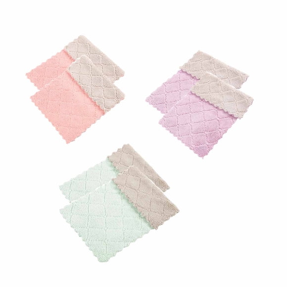 AUQ Torchons de Cuisine, Chiffons de Lavage en Microfibre Super Absorbants, Résistants à la Déchirure et à l'Huile, Chiffons de Nettoyage Réutilisables pour Cuisine, Voitures et Voyage