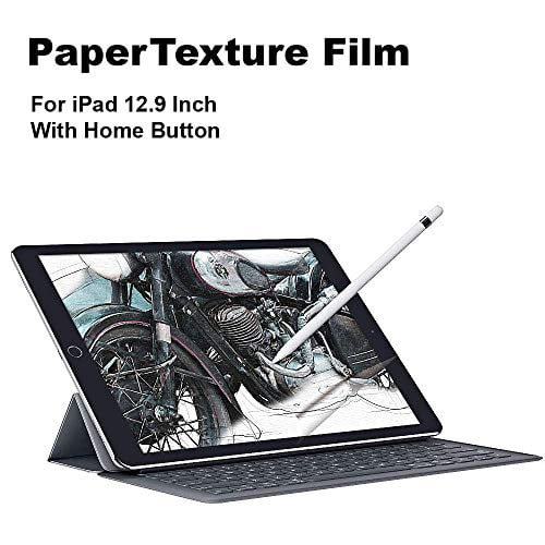 Paper Texture Screen Protector For Ipad Pro 12 9 1st 2nd Generation With Home Button Sketch Anti Glare Paper Screen Matte Made In Japan Apple Pencil Compatible Scratch Resistant Pet 1 Pack Walmart Com Walmart Com