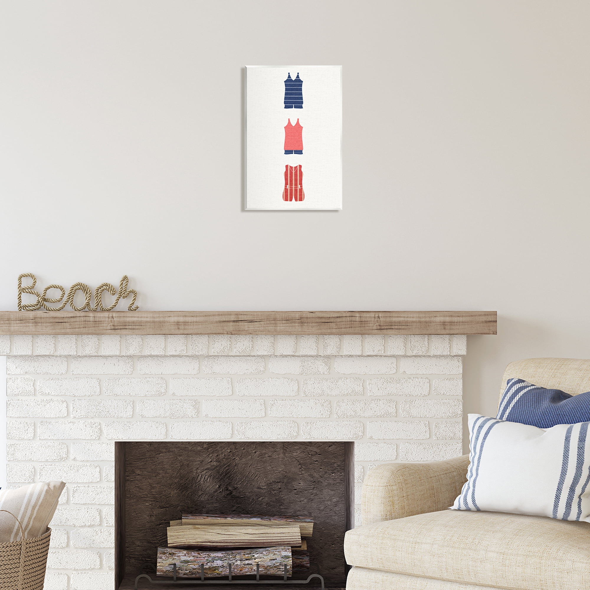 Stupell Industries Nautical Swim Clothes Beauty & Fashion Painting Unframed Art Print Wall Art, 10 x 15