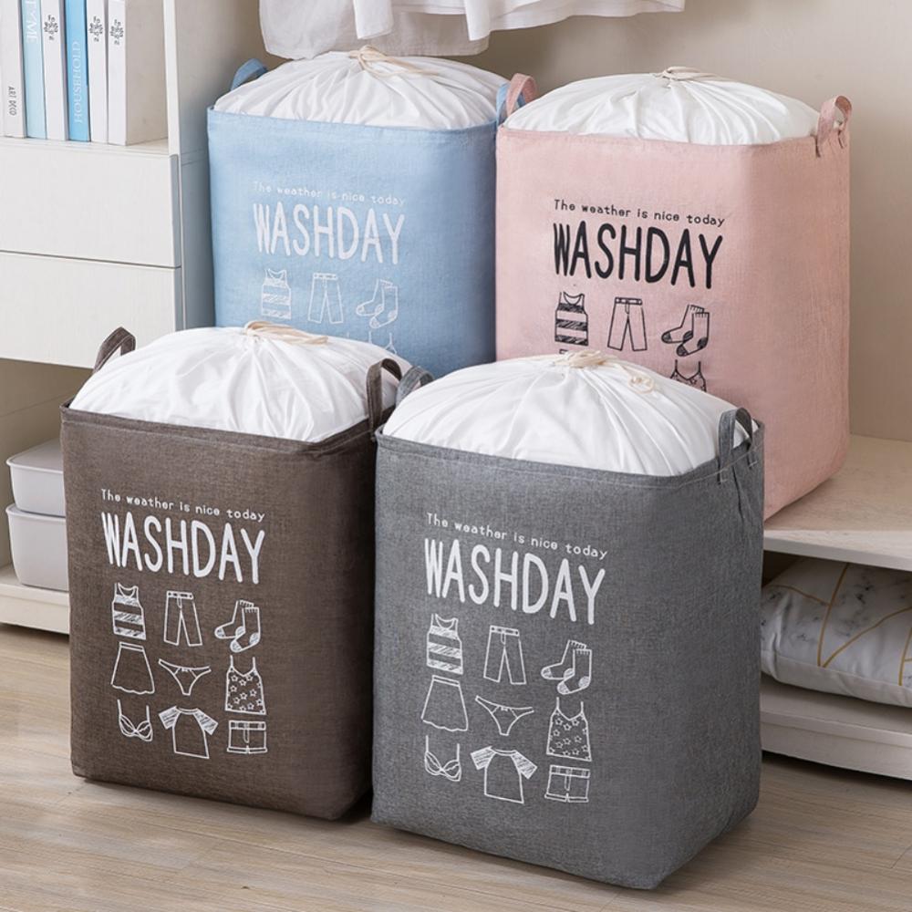 Large Laundry Basket Collapsible Fabric Laundry Hamper Tall Foldable