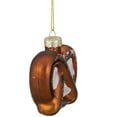 thumbnail image 3 of Northlight 2.75" Bronze and White Holiday Collections Salted Pretzel Glass Christmas Ornament, 3 of 4
