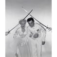thumbnail image 2 of Studio portrait of wedding couple moving beneath crossed swords Poster Print (18 x 24), 2 of 4