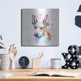 thumbnail image 6 of Luxe Metal Art 'Colorful Watercolor Basenji' by Furbaby Affiliates, Metal Wall Art, 12"x12", 6 of 9