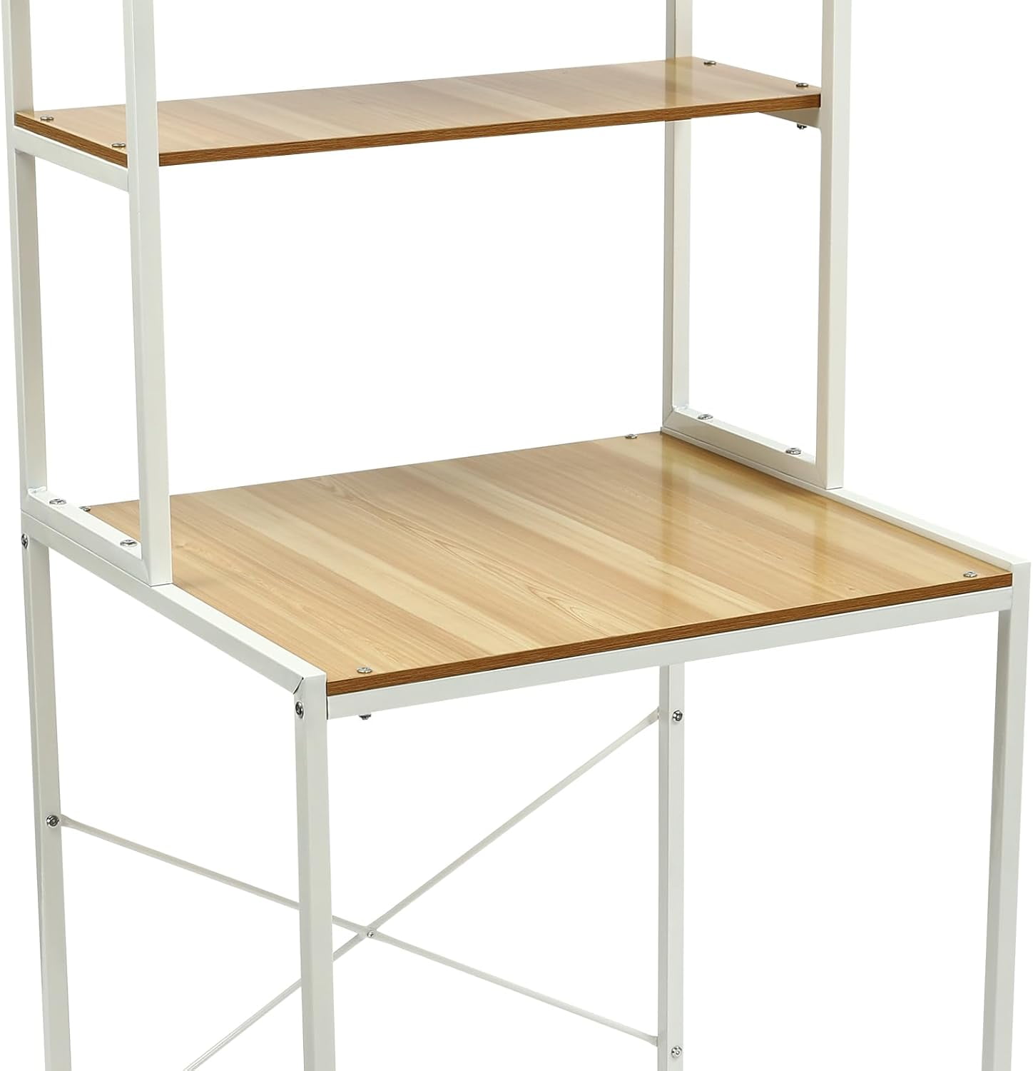 Miumaeov Over Washer Dryer Stacking Rack, Clothes Drying Rack Stand Over Washer, 2 Tier Adjustable Height Storage Shelving for Bathroom, Bedroom,Balcony