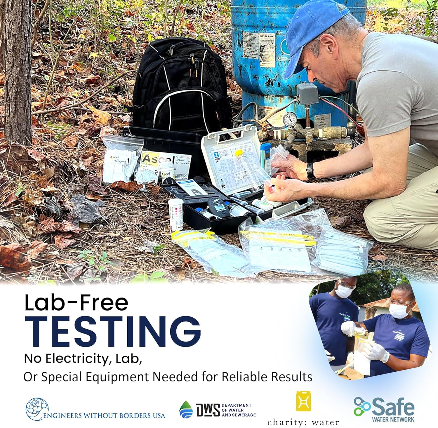 Aquagenx Alert p/a Test Kit – Lab-Grade Home Water Testing Kit for E. Coli, Ideal for Wells, Drinking Water, and Tap Testing (2 pack)