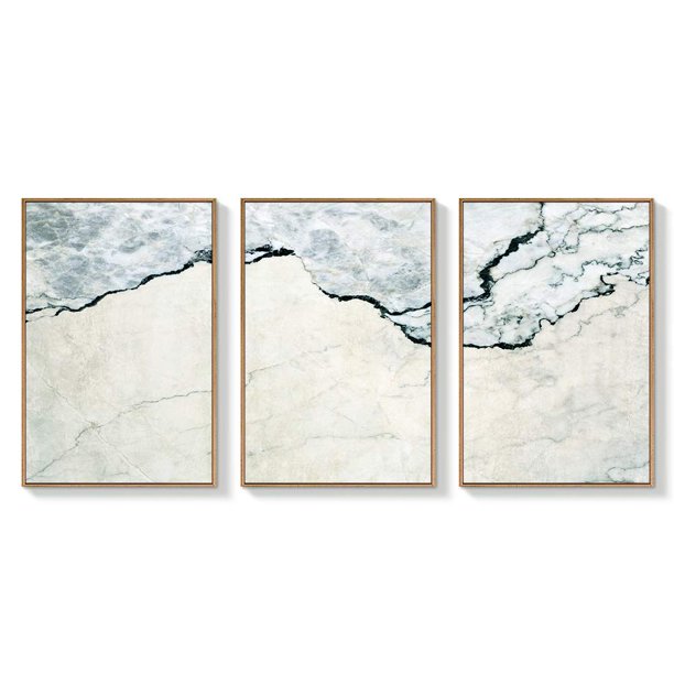 Wall26 Framed Modern Abstract Canvas Wall Art Zen Prints, 24"x36", Set